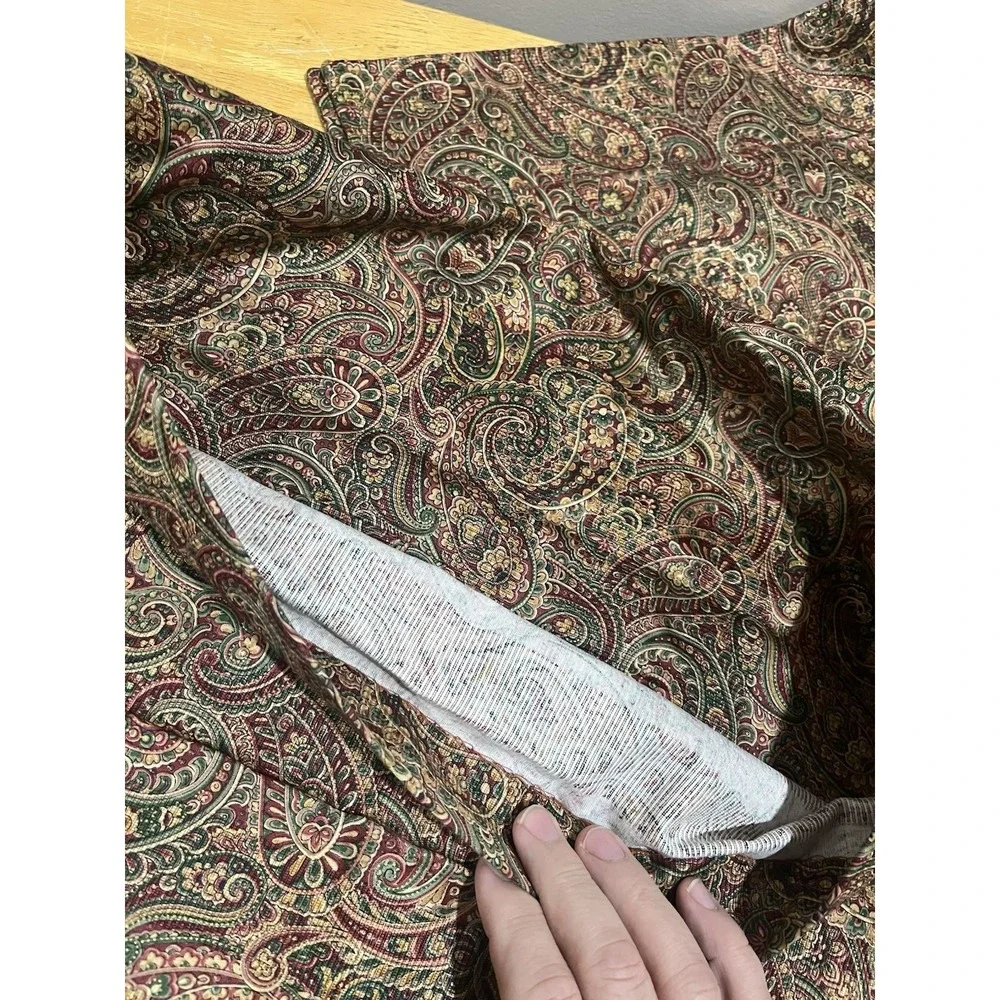 Green Merlot Paisley Standard Pillow‎ Sham Unbranded Maroon Gold